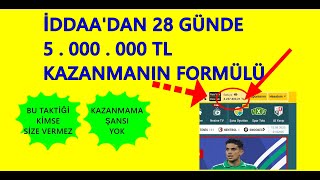 SADECE 500 TL SERMAYE İLE İDDAADAN 5 MİLYON TL KAZANMANIN FORMÜLÜ  İDDAA TAKTİKLERİ 2023 [upl. by Yatnoj]