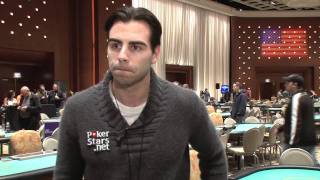 Borgata Poker Open Defending Champ Olivier Busquet on Day 3 [upl. by Behlke]