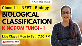 Kingdom Fungi  1  Biological Classification  Aagaz NEET 2024 Batch  Shruti Maam  One Stop NEET [upl. by Eidolem]