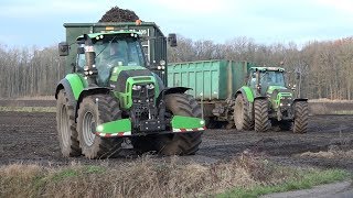 3X DeutzFahr  2X DewulfSchorseneren rooienSalsify harvestSchwarzwurzeln ernte [upl. by Ahselet342]