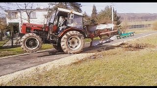 Wyrywanie Pnia  Zetor 7245 na dwóch kołach  C360 [upl. by Mcnelly581]