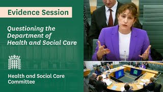 Questioning the Department of Health amp Social Care  Health amp Social Care Committee [upl. by Ettennor]