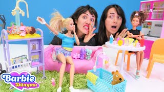 Barbie bebek bakıcısı Sevcan ve Ümit ile Barbie videoları [upl. by Aiset930]