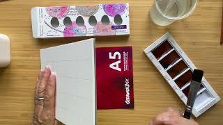 Starting a lightfast test with Gansai Tambi granulating watercolours [upl. by Elatan]