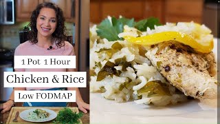 Lemon Herb Chicken and Rice  Low FODMAP  1 Pot Meal [upl. by Ahcurb]