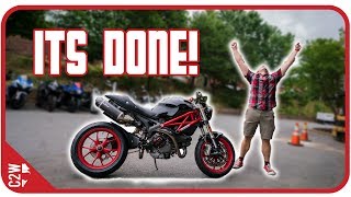 The MONSTER IS FINISHED Wrecked Bike Rebuild  Ep 15  Ducati Monster 1100 [upl. by Faso]