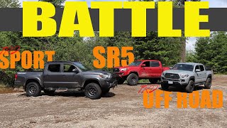 Tacoma Battle  TRD Sport vs SR5 [upl. by Noissap]