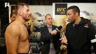 UFC 203 PostFight Fabricio Werdum amp Stipe Miocic Exchange Words Backstage Talks Edmond Kick [upl. by Tennes]