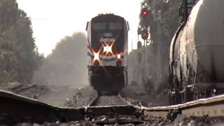 New Amtrak engine over camera 2012 train railway railfans [upl. by Trip]