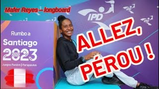 🇫🇷 Go Peru Mafer Reyes to the Santiago 2023 longboard final and with a silver medal assured [upl. by Lamee]