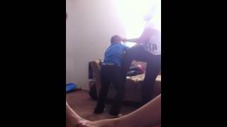 Mom pins son down and threatens with a spit wad [upl. by Dovev]