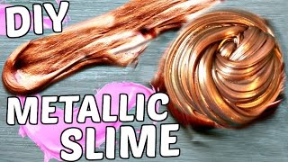 DIY METALLIC SLIME TUTORIAL How To Make Slime Without Borax  SLIME ASMR [upl. by Teillo187]