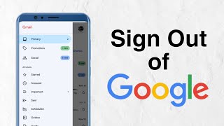 How to sign out of Google Account  Android [upl. by Cressida]