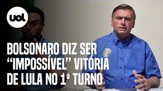 Bolsonaro diz que é “impossívelquot Lula vencer as eleições no 1º turno [upl. by Elatia]