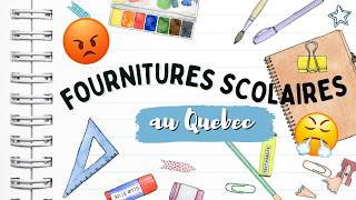 Première rentrée scolaire au Québec  les fournitures scolaires  😱 [upl. by Aneelak]