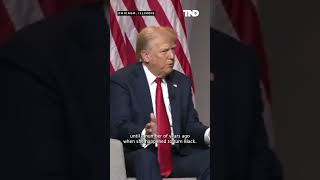 Trump says he didnt know Harris was Black trump politics nabj [upl. by Adimra964]