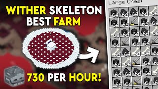 Minecraft Wither Skeleton Farm Tutorial  NEW  730 Heads PH [upl. by Celeste]