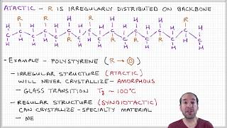 Introduction to Polymers  Lecture 36  Stereoregularity part 1 [upl. by Nnaeirual]