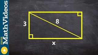 Missing a leg use pythagorean theorem to find the missing side [upl. by Htrowslle]