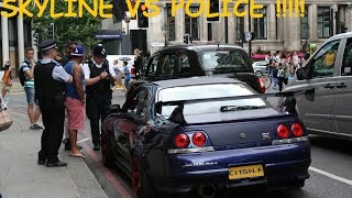 Loudest Skyline On Earth  Picadilly Arab Boy Racers VS Police HUGE Flames Anti Lag amp Acceleration [upl. by Ymma427]