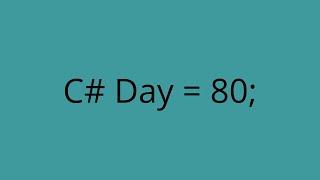 C Coding  Day 80 [upl. by Carnes]