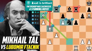 Mikhail Tal Shows an Incredible MIDDLEGAME against Lubomir Ftacnik  Keres Memorial 3rd 1981 [upl. by Adnoloy]