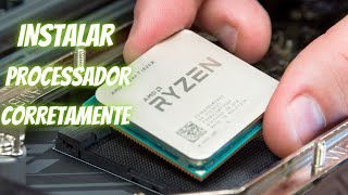 COMO INSTALAR o PROCESSADOR AMD Ryzen 5 na placamãe Gigabyte B450M DS3H [upl. by Kcirednek]