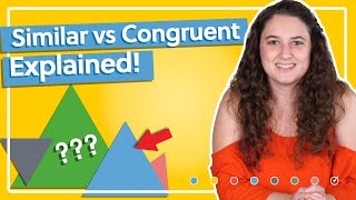 Congruent and Similar Shapes Whats the Difference and How to Use Both includes triangles 🔺 [upl. by Haimorej]