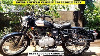 Saddle Stay for old Royal Enfield Classic 350  Best Military Panniers for BULLET [upl. by Harwill6]