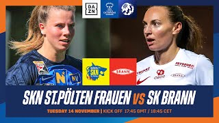 StPolten  SK Brann  UEFA Women’s Champions League Kampdag 1 Hele kampen [upl. by Rosati]