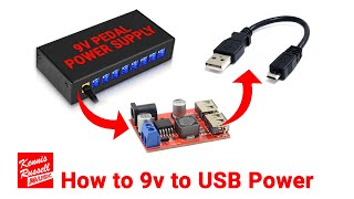 DIY USB Power for Guitar Pedalboard 9V to USB Adapter [upl. by Lunetta]