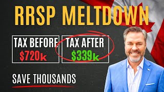 RRSP Meltdown Strategy  Save Thousands In Taxes Includes a Complete Withdrawal Strategy example [upl. by Yleen]