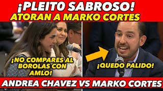 PLE1T0 SABR0S0 ANDREA CHAVEZ SE FAJA Y LE POEN LA PELA DE SU VIDA A MARKO CORTES ¡SALE ARREPENTIDO [upl. by Alemac]