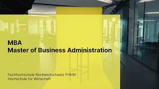 Master of Business Administration MBA FHNW [upl. by Alwin267]