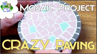 Mosaic Project for Absolute Beginners 2 Crazy Paving Coaster [upl. by Hiller]