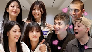 British College Students get SHY in front of KPOP Girl Group fromis9 [upl. by Timofei]