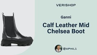 Ganni Calf Leather Mid Chelsea Boot Review [upl. by Auhsot975]