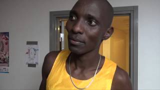 Asbel Kiprop excited by Oslo victory in windy conditions [upl. by Eidnam768]