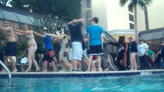 Megaplex 2012 Conga Line at the Pool [upl. by Ahsimed87]