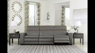 Texline 3Piece Dual Power Leather Reclining Modular Sofa by Ashley U596  SpeedyFurniturecom [upl. by Heffron]