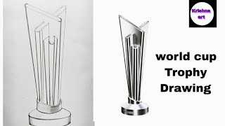 T20 World Cup 2024 trophy drawinghow to draw t20 world cup trophy 2024T20 World Cup trophy draw [upl. by Aicilav]