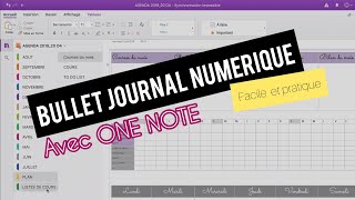 COMMENT FAIRE UN BULLET JOURNAL NUMÉRIQUE AVEC ONE NOTE [upl. by Elttil314]