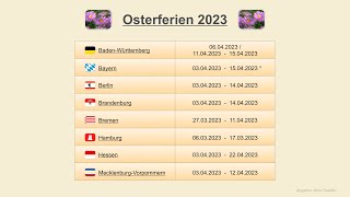 Osterferien 2023 [upl. by Alakcim]