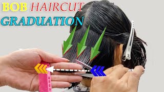 BOB HAIRCUT GRADUATION  CẮT TỰ VÀO NẾP DỄ CHĂM SÓC [upl. by Pickar]