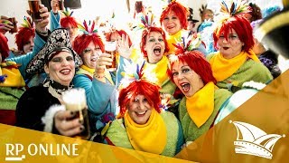 Karneval 2018 in Düsseldorf Die Möhne stürmen das Rathaus [upl. by Chaffin]