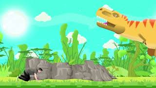 Veckans pulshöjare Level 15 Jurassic Brain Break Rörelsepaus Workout for kids [upl. by Arukas]