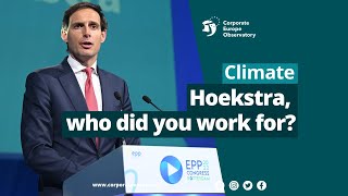 Who did Climate Commissioner Hoekstra work for at Mckinsey [upl. by Ennovad114]