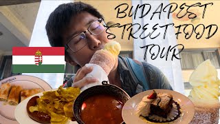 HUNGARIAN STREET FOOD TOUR 🇭🇺  GULAS BAR Apple Strudel  ANTHONY BOURDAIN RECOMMENDED MEAT SHOP [upl. by Aneles]