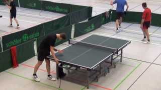 Tischtennis Timo Neumann vs Reinhard Steinbrecher Scheinfeld 2014 5 Helmut Riedel [upl. by Autumn]