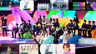 Idols reaction to bts 방탄소년단amp Jungkook win 6 awards collection VCR Full Ver at MMA 2023 [upl. by Hardman]